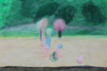 Big Fish. Object 1. Gouache, dry pastel on paper; cm.47x62; 2025 © Flavio Cesarini