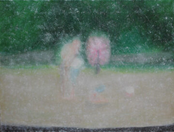 The first fish. Object 3 of 3. Oil on canvas; 2026 © Flavio Cesarini