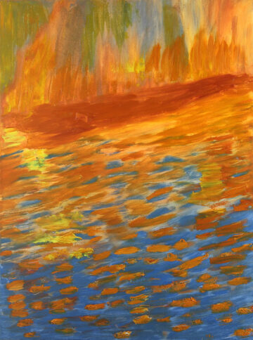 Il discioglimento del greto. Object 1. Oil on canvas; cm.80x60; 2025 © Flavio Cesarini